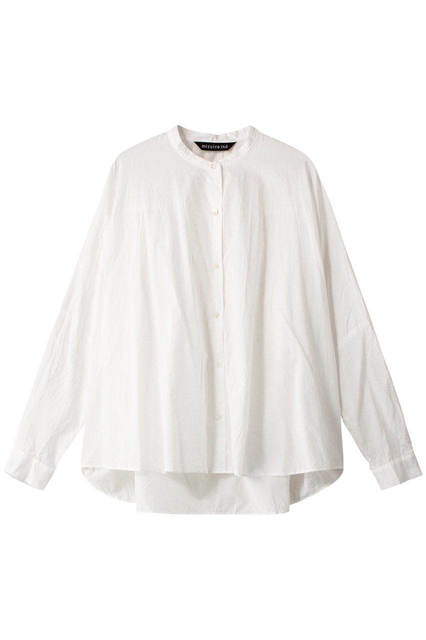 【ミズイロ インド/mizuiro ind】のバックギャザーワイドシャツ インテリア・キッズ・メンズ・レディースファッション・服の通販 founy(ファニー) 　ファッション　Fashion　レディースファッション　Fashion for Women　トップス・カットソー　Cut & Sew Tops　シャツ・ブラウス・オフィスカジュアル　Elegant Blouses & Button-Ups　バッグ　Bags　ギャザー　Gathered, Ruffled　シアー　Sheer, See-Through　スリーブ　Sleeve, Long Sleeve / Short Sleeve　ポンチョ　Poncho, Cape Style　ロング　Long, Long-Length　オフホワイト|ID: prp329100004878720 ipo3291000000036402633