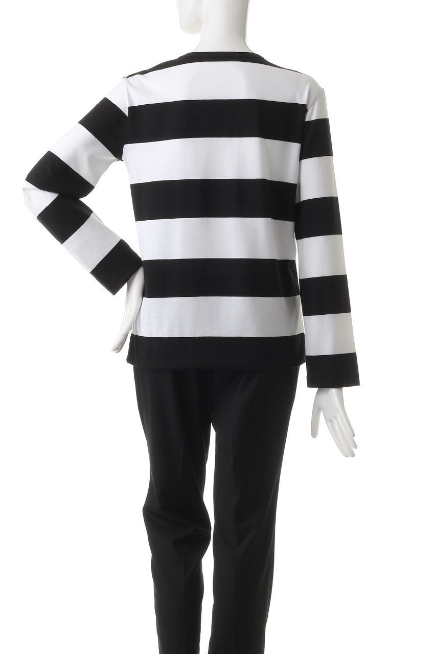 【プレインピープル/PLAIN PEOPLE】のコットンロングスリーブTブラウス 人気、トレンドファッション・服の通販 founy(ファニー) 　ファッション　Fashion　レディースファッション　Fashion for Women　トップス・カットソー　Cut & Sew Tops　シャツ・ブラウス・オフィスカジュアル　Elegant Blouses & Button-Ups　スリーブ　Sleeve, Long Sleeve / Short Sleeve　ベーシック　Basic, Essential　ボーダー　Border, Stripe　ロング　Long, Long-Length　other-4|ID: prp329100004878721 ipo3291000000036402715