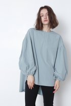 【ル フィル/LE PHIL】の《LE PHIL》ギャザータイプライターブラウス ライトグリーン|ID: prp329100004878723 ipo3291000000036402838