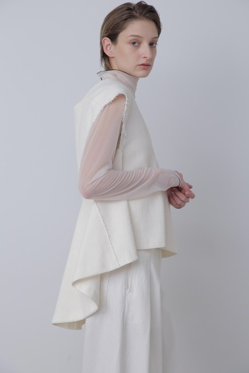 【ヒューエルミュージアム/hueLe Museum】の【STUMBLY】 Tweed Peplum Blouse 人気、トレンドファッション・服の通販 founy(ファニー) 　ファッション　Fashion　レディースファッション　Fashion for Women　トップス・カットソー　Cut & Sew Tops　キャミソール&ノースリーブ　Camisoles & Sleeveless Tops　シャツ・ブラウス・オフィスカジュアル　Elegant Blouses & Button-Ups　ノースリーブ　Sleeveless, No-Sleeve　フロント　Front, Front Design　ペプラム　Peplum, Flared Hem　 other-1|ID: prp329100004878725 ipo3291000000036402864