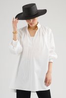 【カオス/Chaos】のヴィアーチュニックブラウス 人気、トレンドファッション・服の通販 founy(ファニー) ファッション Fashion レディースファッション Fashion for Women トップス・カットソー Cut & Sew Tops シャツ・ブラウス・オフィスカジュアル Elegant Blouses & Button-Ups なめらか Smooth, Silky Texture カフス Cuff Design サテン Satin, Glossy Fabric スリーブ Sleeve, Long Sleeve / Short Sleeve スーピマ Supima, Premium Cotton チュニック Tunic, Long Top ドレープ Drape, Draping Fabric ハイネック High Neck, Mock Neck ロング Long, Long-Length エレガント 上品 Elegant 新作・新入荷 New Arrivals / New In |ID:prp329100004878728