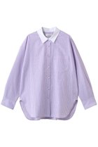 【エブール/ebure】のコットンリネンストライプ クレリックシャツ 人気、トレンドファッション・服の通販 founy(ファニー) ファッション Fashion レディースファッション Fashion for Women トップス・カットソー Cut & Sew Tops シャツ・ブラウス・オフィスカジュアル Elegant Blouses & Button-Ups イタリア Italy シンプル Simple, Minimal スリーブ Sleeve, Long Sleeve / Short Sleeve ボトム Bottoms, Lower Wear リネン Linen, Linen Fabric ロング Long, Long-Length 再入荷 Restock / Back in Stock thumbnail ライトパープル|ID: prp329100004878730 ipo3291000000036403116