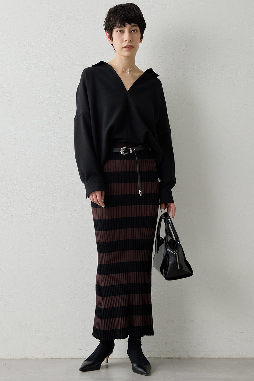 【ウィムガゼット/Whim Gazette】のスキッパージョーゼットブラウス 人気、トレンドファッション・服の通販 founy(ファニー) 　ファッション　Fashion　レディースファッション　Fashion for Women　トップス・カットソー　Cut & Sew Tops　シャツ・ブラウス・オフィスカジュアル　Elegant Blouses & Button-Ups　ジョーゼット　Georgette, Semi-Sheer Fabric　スキッパー　Skipper, Open Collar　スマート　Smart, Elegant　スリーブ　Sleeve, Long Sleeve / Short Sleeve　ドレープ　Drape, Draping Fabric　バランス　Balance, Style Balance　フォルム　Silhouette, Form　フロント　Front, Front Design　ロング　Long, Long-Length　ワイド　Wide, Wide Fit　エレガント 上品　Elegant　新作・新入荷　New Arrivals / New In　other-2|ID: prp329100004878731 ipo3291000000036403124