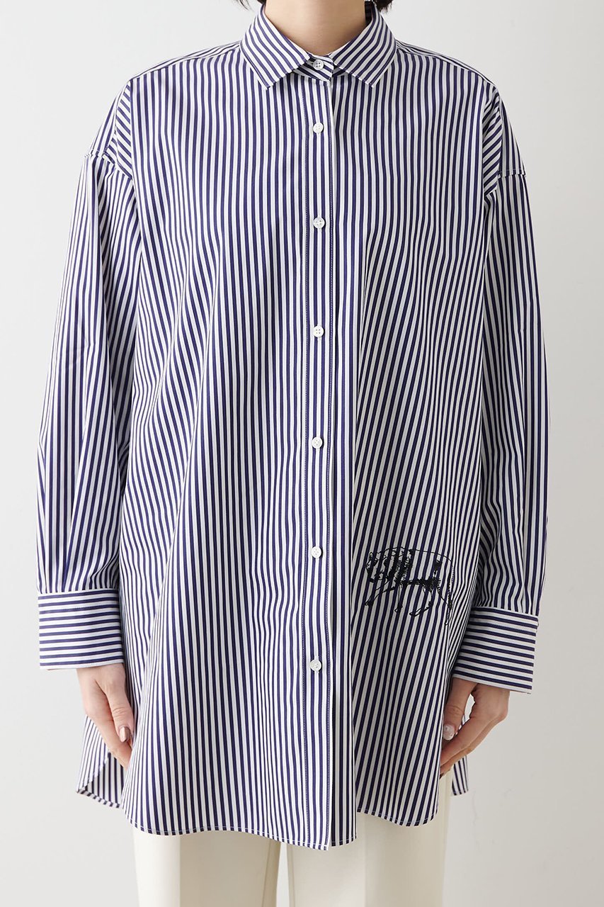 【ウィムガゼット/Whim Gazette】のThomas Masonアニマル刺繍シャツ 人気、トレンドファッション・服の通販 founy(ファニー) 　ファッション　Fashion　レディースファッション　Fashion for Women　トップス・カットソー　Cut & Sew Tops　シャツ・ブラウス・オフィスカジュアル　Elegant Blouses & Button-Ups　アニマル　Animal Print　インナー　Innerwear　シルク　Silk, 100% Silk　ストライプ　Stripe, Striped Pattern　スペシャル　Special, Limited Edition　スリーブ　Sleeve, Long Sleeve / Short Sleeve　なめらか　Smooth, Silky Texture　ロング　Long, Long-Length　エレガント 上品　Elegant　新作・新入荷　New Arrivals / New In　other-7|ID: prp329100004878733 ipo3291000000036403148