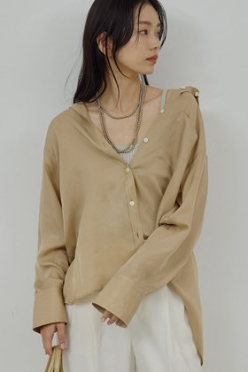 【ガリャルダガランテ/GALLARDAGALANTE】 【セットアップ対応】キュプラブラウス人気、トレンドファッション・服の通販 founy(ファニー) ファッション Fashion レディースファッション Fashion for Women トップス・カットソー Cut & Sew Tops シャツ・ブラウス・オフィスカジュアル Elegant Blouses & Button-Ups おすすめ Recommended / Our Picks なめらか Smooth, Silky Texture スリーブ Sleeve, Long Sleeve / Short Sleeve セットアップ Set-Up, Coordinated Outfit ロング Long, Long-Length エレガント 上品 Elegant 新作・新入荷 New Arrivals / New In |ID:prp329100004878736