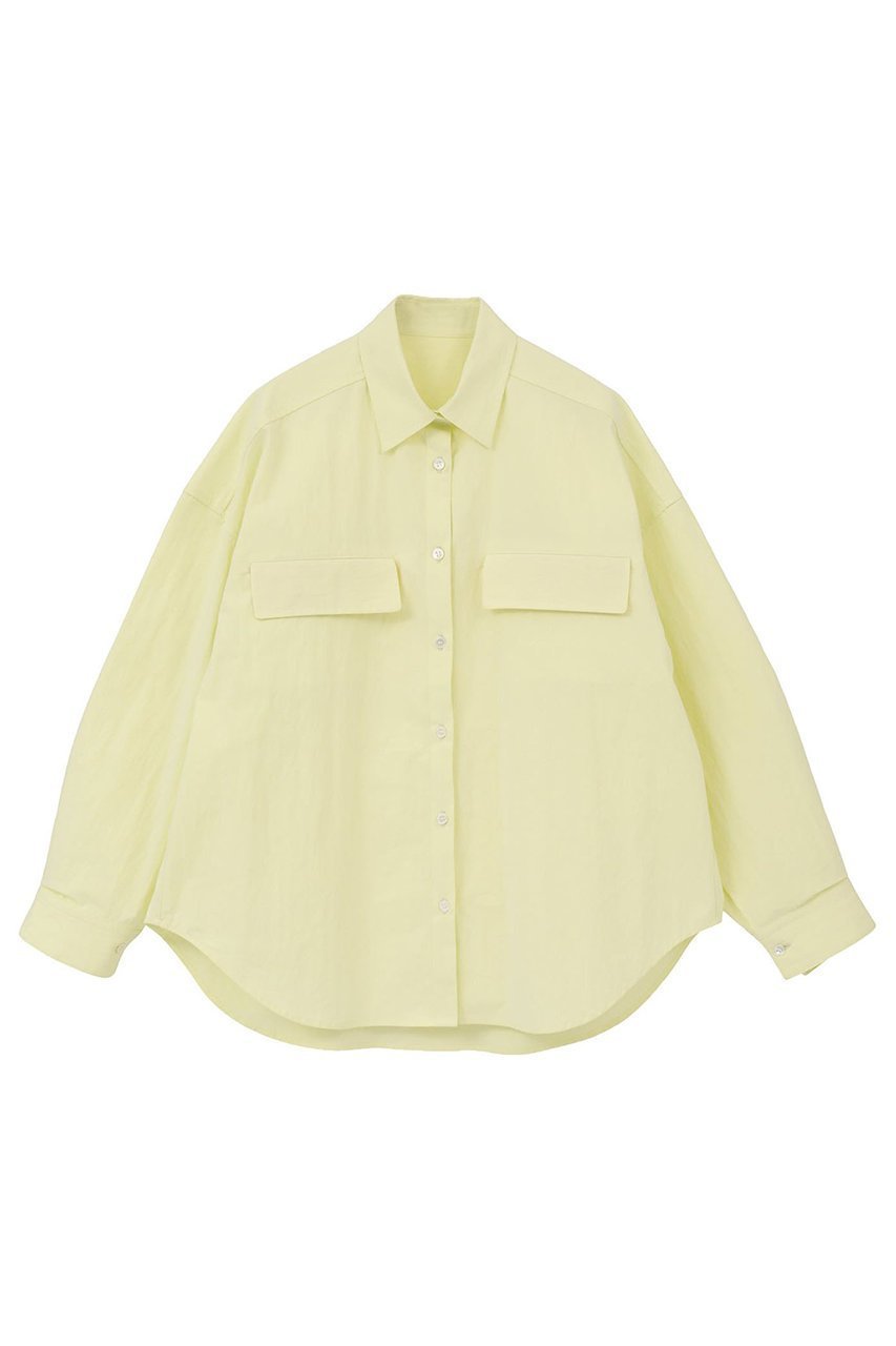 【マルティニーク/martinique】のウェザークロス/ストライプビッグシャツ(セットアップ可) インテリア・キッズ・メンズ・レディースファッション・服の通販 founy(ファニー) 　ファッション　Fashion　レディースファッション　Fashion for Women　トップス・カットソー　Cut & Sew Tops　シャツ・ブラウス・オフィスカジュアル　Elegant Blouses & Button-Ups　おすすめ　Recommended / Our Picks　なめらか　Smooth, Silky Texture　ストライプ　Stripe, Striped Pattern　スリーブ　Sleeve, Long Sleeve / Short Sleeve　セットアップ　Set-Up, Coordinated Outfit　フラップ　Flap, Flap Pocket　ポケット　Pocket, Pocket Detail　ロング　Long, Long-Length　新作・新入荷　New Arrivals / New In　羽織　Haori, Light Jacket　イエロー|ID: prp329100004878738 ipo3291000000036403201