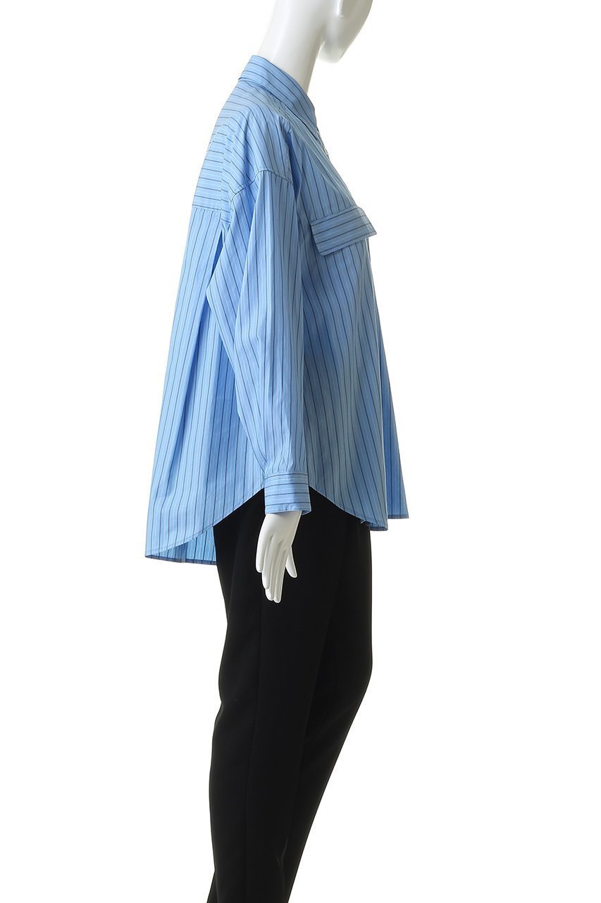 【マルティニーク/martinique】のウェザークロス/ストライプビッグシャツ(セットアップ可) 人気、トレンドファッション・服の通販 founy(ファニー) 　ファッション　Fashion　レディースファッション　Fashion for Women　トップス・カットソー　Cut & Sew Tops　シャツ・ブラウス・オフィスカジュアル　Elegant Blouses & Button-Ups　おすすめ　Recommended / Our Picks　なめらか　Smooth, Silky Texture　ストライプ　Stripe, Striped Pattern　スリーブ　Sleeve, Long Sleeve / Short Sleeve　セットアップ　Set-Up, Coordinated Outfit　フラップ　Flap, Flap Pocket　ポケット　Pocket, Pocket Detail　ロング　Long, Long-Length　新作・新入荷　New Arrivals / New In　羽織　Haori, Light Jacket　other-3|ID: prp329100004878738 ipo3291000000036403204