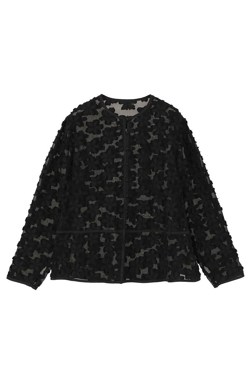 【マルティニーク/martinique】のフラワージャガードシアーブラウス インテリア・キッズ・メンズ・レディースファッション・服の通販 founy(ファニー) ファッション Fashion レディースファッション Fashion for Women トップス・カットソー Cut & Sew Tops シャツ・ブラウス・オフィスカジュアル Elegant Blouses & Button-Ups おすすめ Recommended / Our Picks インナー Innerwear カーディガン Cardigan, Knitwear キャミソール Camisole, Spaghetti Strap Top クラシック Classic, Timeless Style シアー Sheer, See-Through スリーブ Sleeve, Long Sleeve / Short Sleeve ダウン Down, Puffer デニム Denim, Jeans Material フレア Flare, Flared モダン Modern, Contemporary ロング Long, Long-Length 新作・新入荷 New Arrivals / New In 羽織 Haori, Light Jacket ブラック|ID: prp329100004878740 ipo3291000000036403216