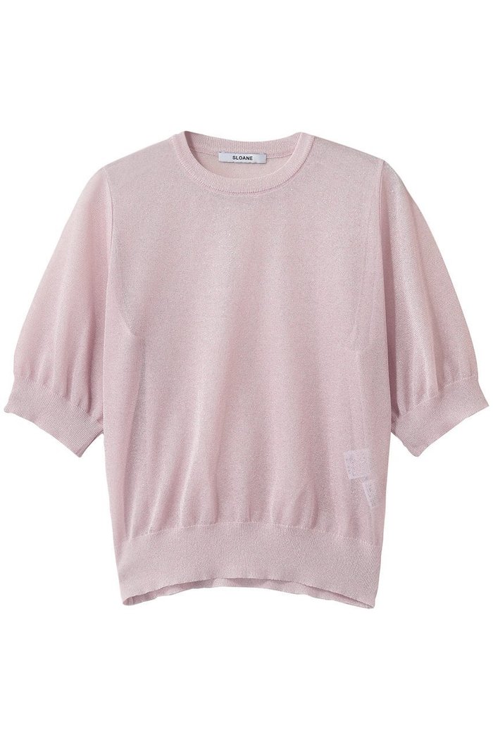 【スローン/SLOANE】の12G二重臼天竺 ラメシアー半袖クルーネック インテリア・キッズ・メンズ・レディースファッション・服の通販 founy(ファニー) https://founy.com/ ファッション Fashion レディースファッション Fashion for Women トップス・カットソー Cut & Sew Tops シャツ・ブラウス・オフィスカジュアル Elegant Blouses & Button-Ups シアー Sheer, See-Through ショート Short, Short Length スリーブ Sleeve, Long Sleeve / Short Sleeve 半袖 Short Sleeve, Half Sleeve 新作・新入荷 New Arrivals / New In |ID: prp329100004878745 ipo3291000000036403256