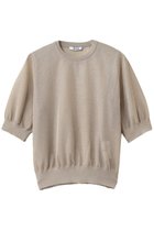 【スローン/SLOANE】の12G二重臼天竺 ラメシアー半袖クルーネック 人気、トレンドファッション・服の通販 founy(ファニー) ファッション Fashion レディースファッション Fashion for Women トップス・カットソー Cut & Sew Tops シャツ・ブラウス・オフィスカジュアル Elegant Blouses & Button-Ups シアー Sheer, See-Through ショート Short, Short Length スリーブ Sleeve, Long Sleeve / Short Sleeve 半袖 Short Sleeve, Half Sleeve 新作・新入荷 New Arrivals / New In thumbnail ベージュ|ID: prp329100004878745 ipo3291000000036403258