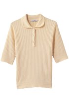 【スローン/SLOANE】の12Gワイドリブ コットン×ポリエステル5分袖丸襟ポロ 人気、トレンドファッション・服の通販 founy(ファニー) ファッション Fashion レディースファッション Fashion for Women トップス・カットソー Cut & Sew Tops シャツ・ブラウス・オフィスカジュアル Elegant Blouses & Button-Ups ポロシャツ・きれいめカジュアル Smart-Casual Polo Tops フィット Fit, Slim Fit ポロシャツ Polo Shirt, Collared Tee ワイドリブ Wide Rib, Wide Ribbed Knit エレガント 上品 Elegant 夏 Summer 新作・新入荷 New Arrivals / New In thumbnail クリーム|ID: prp329100004878746 ipo3291000000036403268