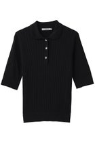 【スローン/SLOANE】の12Gワイドリブ コットン×ポリエステル5分袖丸襟ポロ 人気、トレンドファッション・服の通販 founy(ファニー) ファッション Fashion レディースファッション Fashion for Women トップス・カットソー Cut & Sew Tops シャツ・ブラウス・オフィスカジュアル Elegant Blouses & Button-Ups ポロシャツ・きれいめカジュアル Smart-Casual Polo Tops フィット Fit, Slim Fit ポロシャツ Polo Shirt, Collared Tee ワイドリブ Wide Rib, Wide Ribbed Knit エレガント 上品 Elegant 夏 Summer 新作・新入荷 New Arrivals / New In thumbnail ブラック|ID: prp329100004878746 ipo3291000000036403269