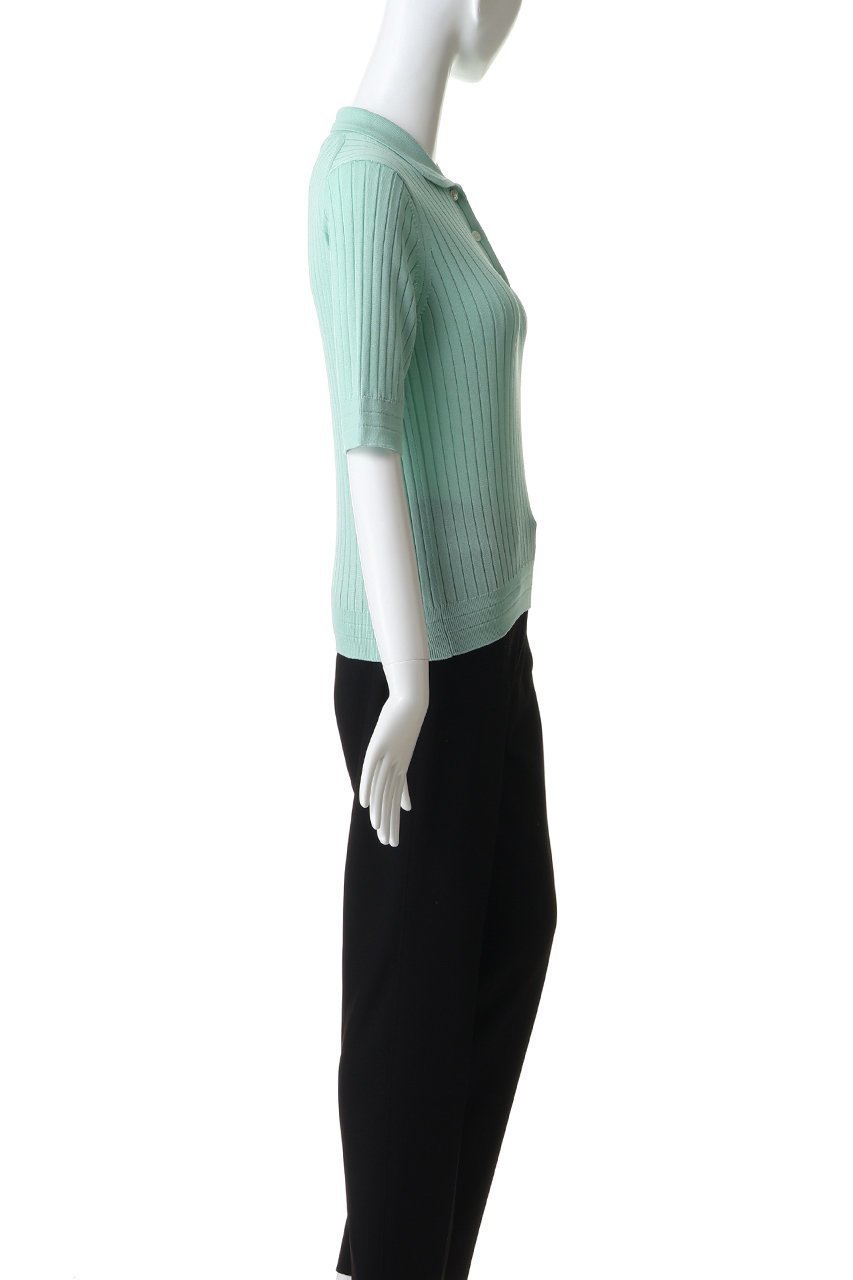 【スローン/SLOANE】の12Gワイドリブ コットン×ポリエステル5分袖丸襟ポロ 人気、トレンドファッション・服の通販 founy(ファニー) 　ファッション　Fashion　レディースファッション　Fashion for Women　トップス・カットソー　Cut & Sew Tops　シャツ・ブラウス・オフィスカジュアル　Elegant Blouses & Button-Ups　ポロシャツ・きれいめカジュアル　Smart-Casual Polo Tops　フィット　Fit, Slim Fit　ポロシャツ　Polo Shirt, Collared Tee　ワイドリブ　Wide Rib, Wide Ribbed Knit　エレガント 上品　Elegant　夏　Summer　新作・新入荷　New Arrivals / New In　other-3|ID: prp329100004878746 ipo3291000000036403271