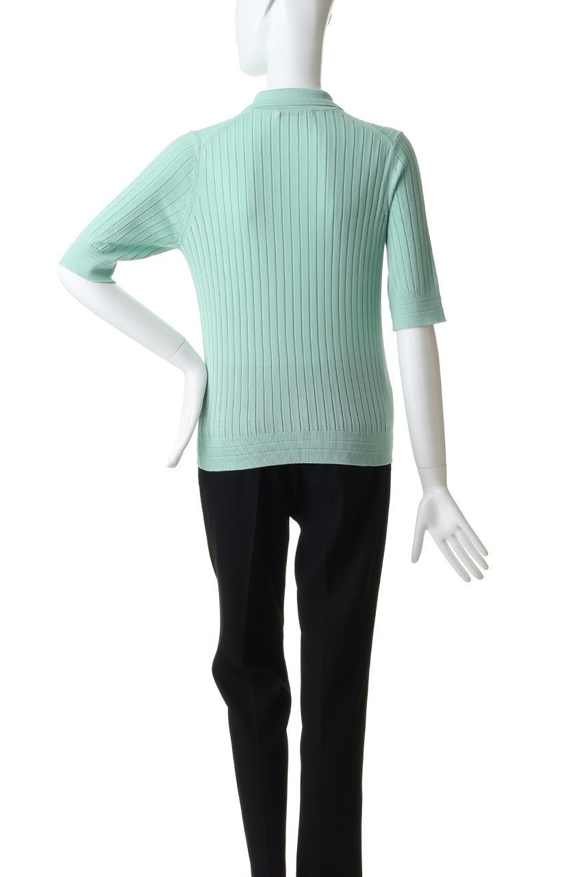 【スローン/SLOANE】の12Gワイドリブ コットン×ポリエステル5分袖丸襟ポロ 人気、トレンドファッション・服の通販 founy(ファニー) 　ファッション　Fashion　レディースファッション　Fashion for Women　トップス・カットソー　Cut & Sew Tops　シャツ・ブラウス・オフィスカジュアル　Elegant Blouses & Button-Ups　ポロシャツ・きれいめカジュアル　Smart-Casual Polo Tops　フィット　Fit, Slim Fit　ポロシャツ　Polo Shirt, Collared Tee　ワイドリブ　Wide Rib, Wide Ribbed Knit　エレガント 上品　Elegant　夏　Summer　新作・新入荷　New Arrivals / New In　other-4|ID: prp329100004878746 ipo3291000000036403272