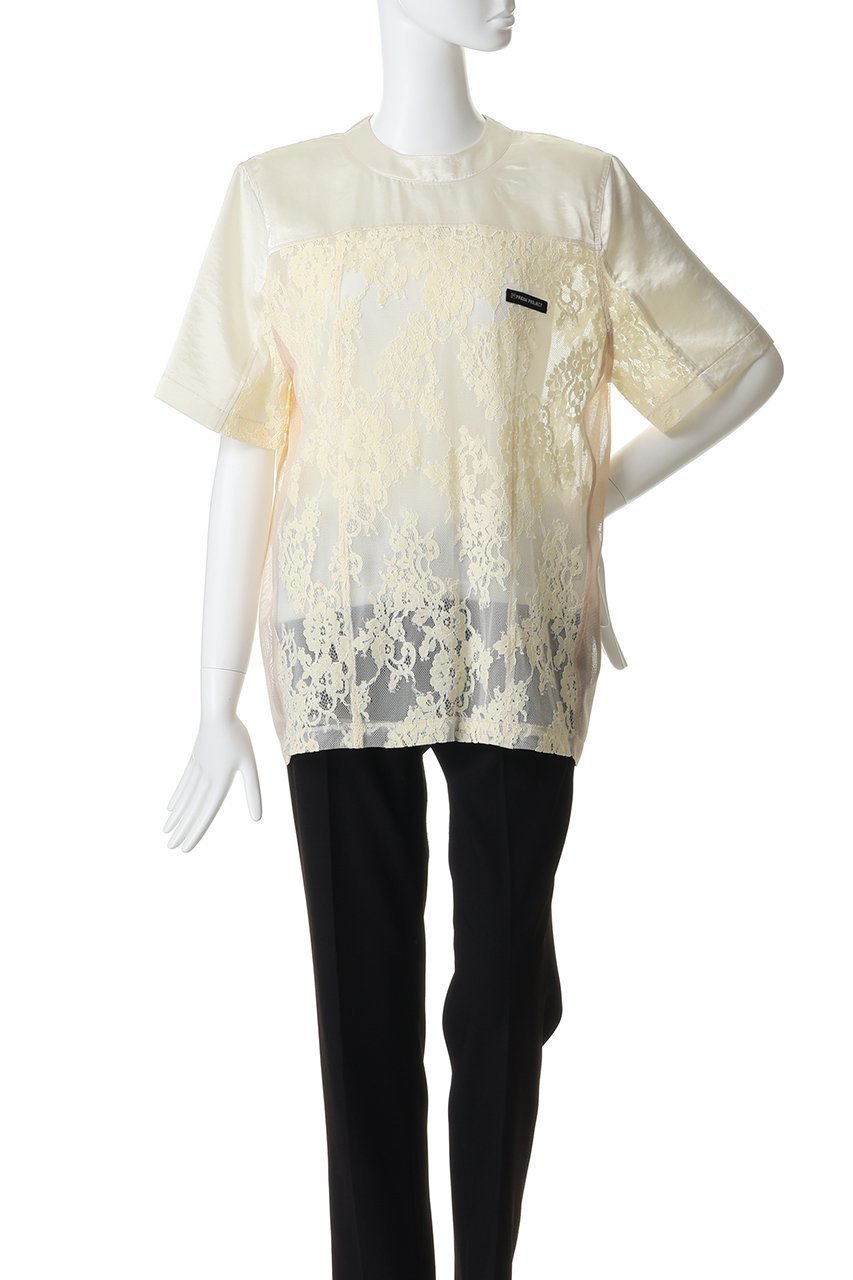 【プランク プロジェクト/PRANK PROJECT】のオーバーレースTEE 人気、トレンドファッション・服の通販 founy(ファニー) 　ファッション　Fashion　レディースファッション　Fashion for Women　トップス・カットソー　Cut & Sew Tops　シャツ・ブラウス・オフィスカジュアル　Elegant Blouses & Button-Ups　インナー　Innerwear　サテン　Satin, Glossy Fabric　スリーブ　Sleeve, Long Sleeve / Short Sleeve　チュール　Tulip, Tulip Motif　メッシュ　Mesh, Net Fabric　レース　Lace, Lace Fabric　ロング　Long, Long-Length　エレガント 上品　Elegant　再入荷　Restock / Back in Stock　other-2|ID: prp329100004878750 ipo3291000000036403442