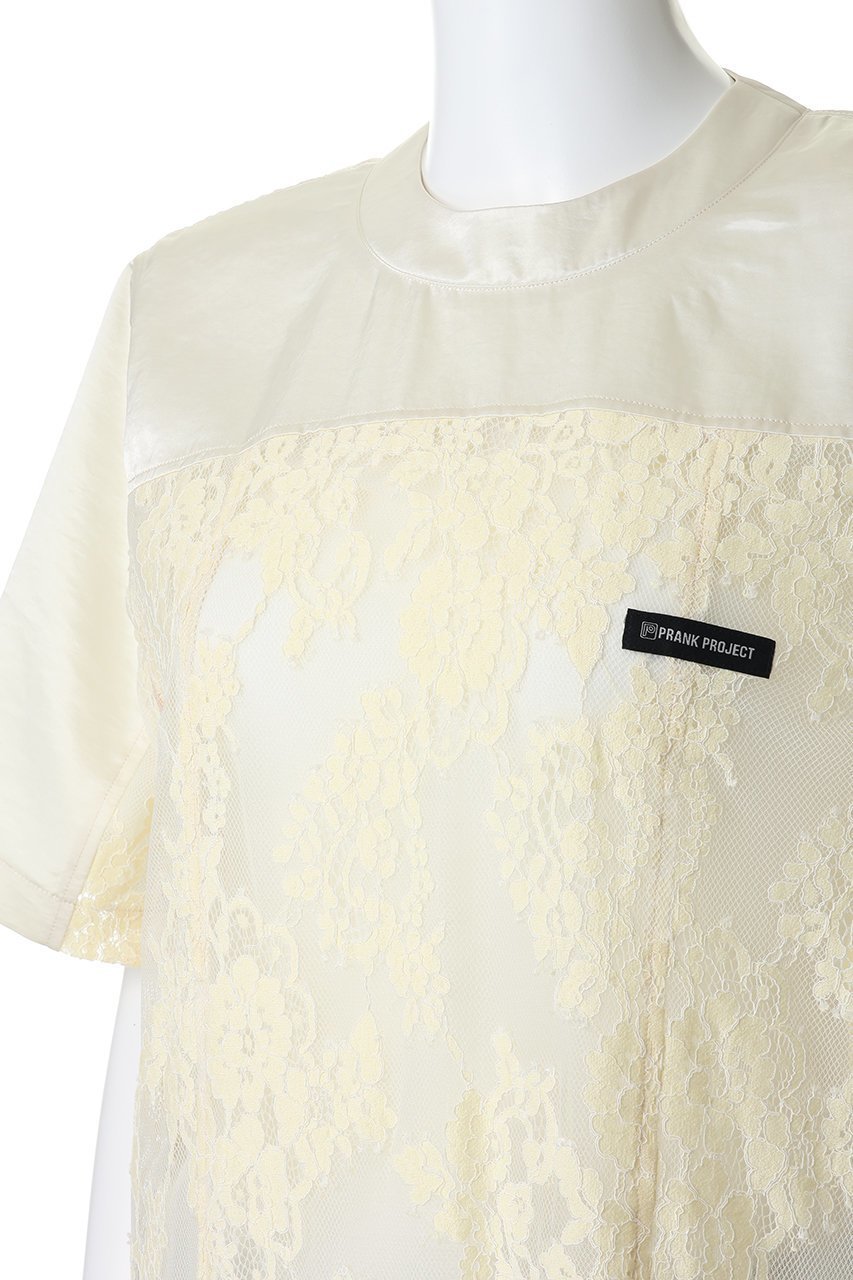 【プランク プロジェクト/PRANK PROJECT】のオーバーレースTEE 人気、トレンドファッション・服の通販 founy(ファニー) 　ファッション　Fashion　レディースファッション　Fashion for Women　トップス・カットソー　Cut & Sew Tops　シャツ・ブラウス・オフィスカジュアル　Elegant Blouses & Button-Ups　インナー　Innerwear　サテン　Satin, Glossy Fabric　スリーブ　Sleeve, Long Sleeve / Short Sleeve　チュール　Tulip, Tulip Motif　メッシュ　Mesh, Net Fabric　レース　Lace, Lace Fabric　ロング　Long, Long-Length　エレガント 上品　Elegant　再入荷　Restock / Back in Stock　other-5|ID: prp329100004878750 ipo3291000000036403445