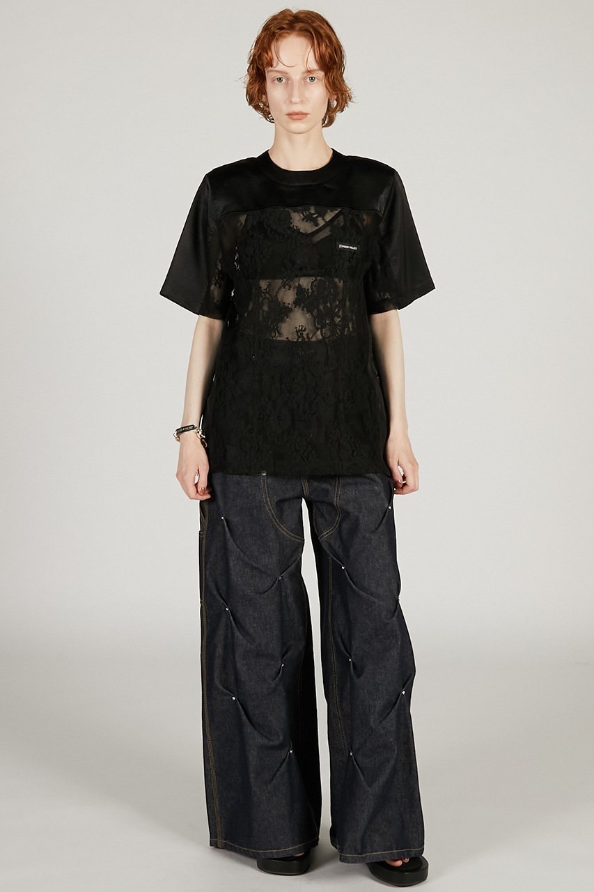 【プランク プロジェクト/PRANK PROJECT】のオーバーレースTEE 人気、トレンドファッション・服の通販 founy(ファニー) 　ファッション　Fashion　レディースファッション　Fashion for Women　トップス・カットソー　Cut & Sew Tops　シャツ・ブラウス・オフィスカジュアル　Elegant Blouses & Button-Ups　インナー　Innerwear　サテン　Satin, Glossy Fabric　スリーブ　Sleeve, Long Sleeve / Short Sleeve　チュール　Tulip, Tulip Motif　メッシュ　Mesh, Net Fabric　レース　Lace, Lace Fabric　ロング　Long, Long-Length　エレガント 上品　Elegant　再入荷　Restock / Back in Stock　other-8|ID: prp329100004878750 ipo3291000000036403448