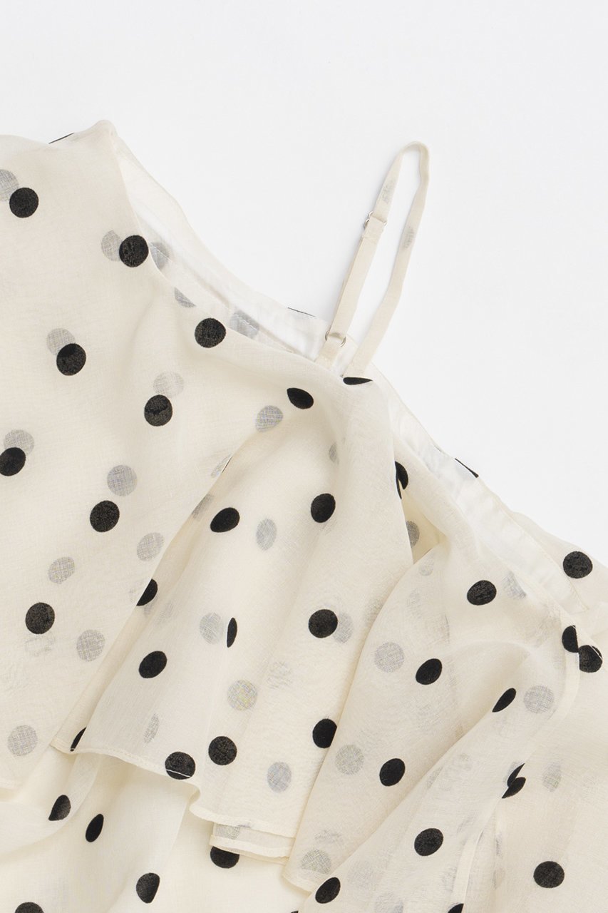 【プランク プロジェクト/PRANK PROJECT】のワンショルラッフルトップ 人気、トレンドファッション・服の通販 founy(ファニー) 　ファッション　Fashion　レディースファッション　Fashion for Women　トップス・カットソー　Cut & Sew Tops　シャツ・ブラウス・オフィスカジュアル　Elegant Blouses & Button-Ups　アシンメトリー　Asymmetrical Style　シアー　Sheer, See-Through　ショルダー　Shoulder, Shoulder Strap　スラックス　Slacks, Dress Pants　スリーブ　Sleeve, Long Sleeve / Short Sleeve　デニム　Denim, Jeans Material　ドット　Polka Dot, Dot Pattern　フェミニン　Feminine, Girly　フリル　Frill, Ruffle　プリント　Print, Printed Pattern　ラップ　Wrap, Wrap Design　ロング　Long, Long-Length　再入荷　Restock / Back in Stock　夏　Summer　春　Spring　S/S・春夏　SS, Spring/Summer, Warm Season　other-2|ID: prp329100004878751 ipo3291000000036403452