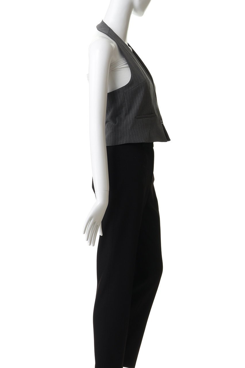 【メゾンスペシャル/MAISON SPECIAL】のSuiting Halter Neck Vest/スーチングホルターネックベスト 人気、トレンドファッション・服の通販 founy(ファニー) 　ファッション　Fashion　レディースファッション　Fashion for Women　アウター　Coat / Outerwear Collection　トップス・カットソー　Cut & Sew Tops　キャミソール&ノースリーブ　Camisoles & Sleeveless Tops　シャツ・ブラウス・オフィスカジュアル　Elegant Blouses & Button-Ups　ベスト&ジレ / 重ね着スタイル　Vests & Gilets　カッティング　Cutting Detail　シルバー　Silver, Metallic Silver　ストライプ　Stripe, Striped Pattern　ノースリーブ　Sleeveless, No-Sleeve　フロント　Front, Front Design　再入荷　Restock / Back in Stock　夏　Summer　other-3|ID: prp329100004878757 ipo3291000000036403513