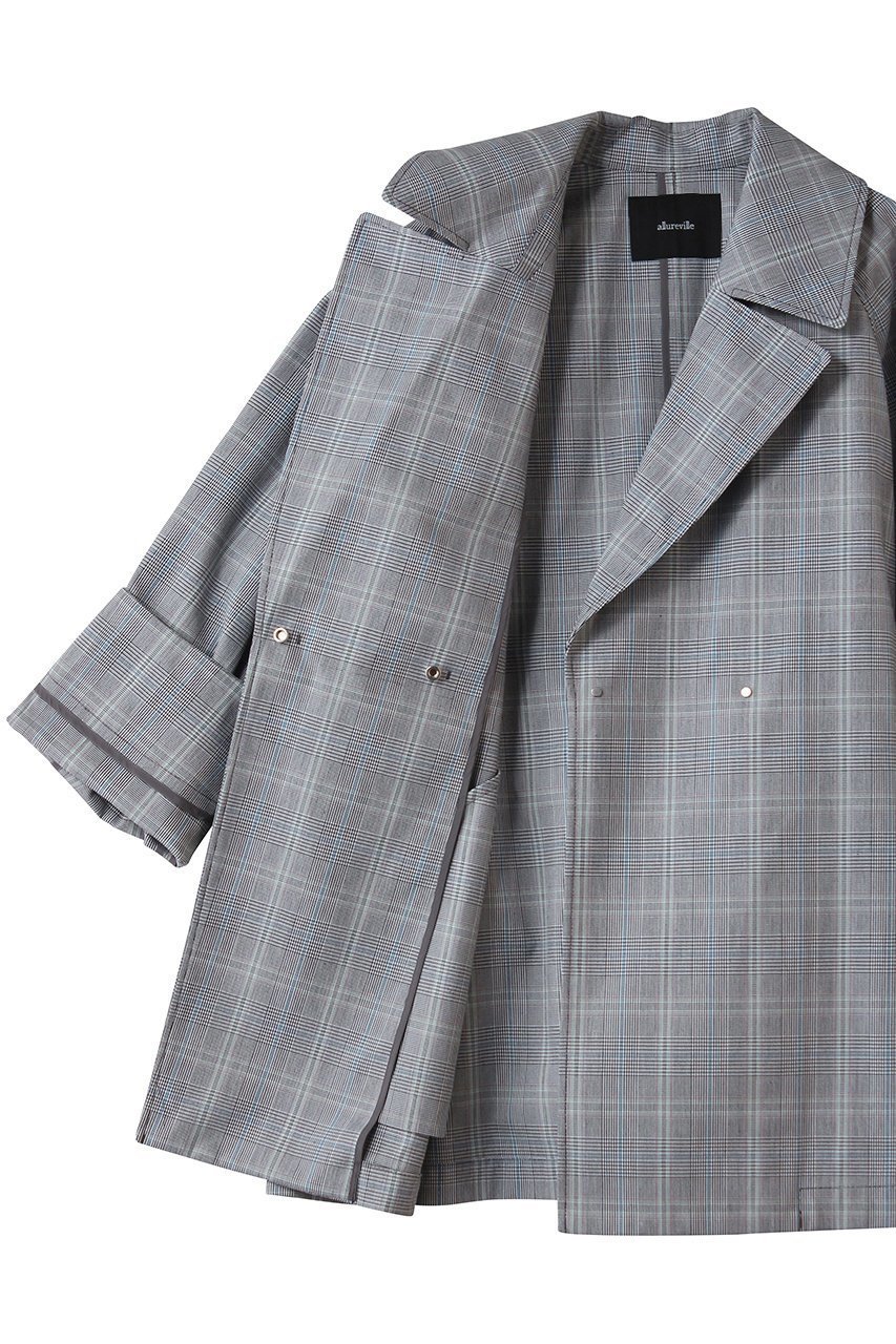 【アルアバイル/allureville】のオーバーサイズショートトレンチコート 人気、トレンドファッション・服の通販 founy(ファニー) 　ファッション　Fashion　レディースファッション　Fashion for Women　アウター　Coat / Outerwear Collection　コート・ロングコート・ピーコート　Long Coats, Peacoats & More　トレンチコート / 春秋の定番アウター　Trench Coats　ショート　Short, Short Length　チェック　Check, Plaid, Tartan　新作・新入荷　New Arrivals / New In　other-6|ID: prp329100004878764 ipo3291000000036403604