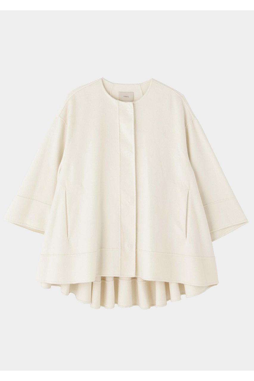 【ル フィル/LE PHIL】のピュアカシミアフレアコート インテリア・キッズ・メンズ・レディースファッション・服の通販 founy(ファニー) 　ファッション　Fashion　レディースファッション　Fashion for Women　アウター　Coat / Outerwear Collection　コート・ロングコート・ピーコート　Long Coats, Peacoats & More　ショート　Short, Short Length　ビッグ　Big, Oversized　新作・新入荷　New Arrivals / New In　ホワイト|ID: prp329100004878781 ipo3291000000036403745