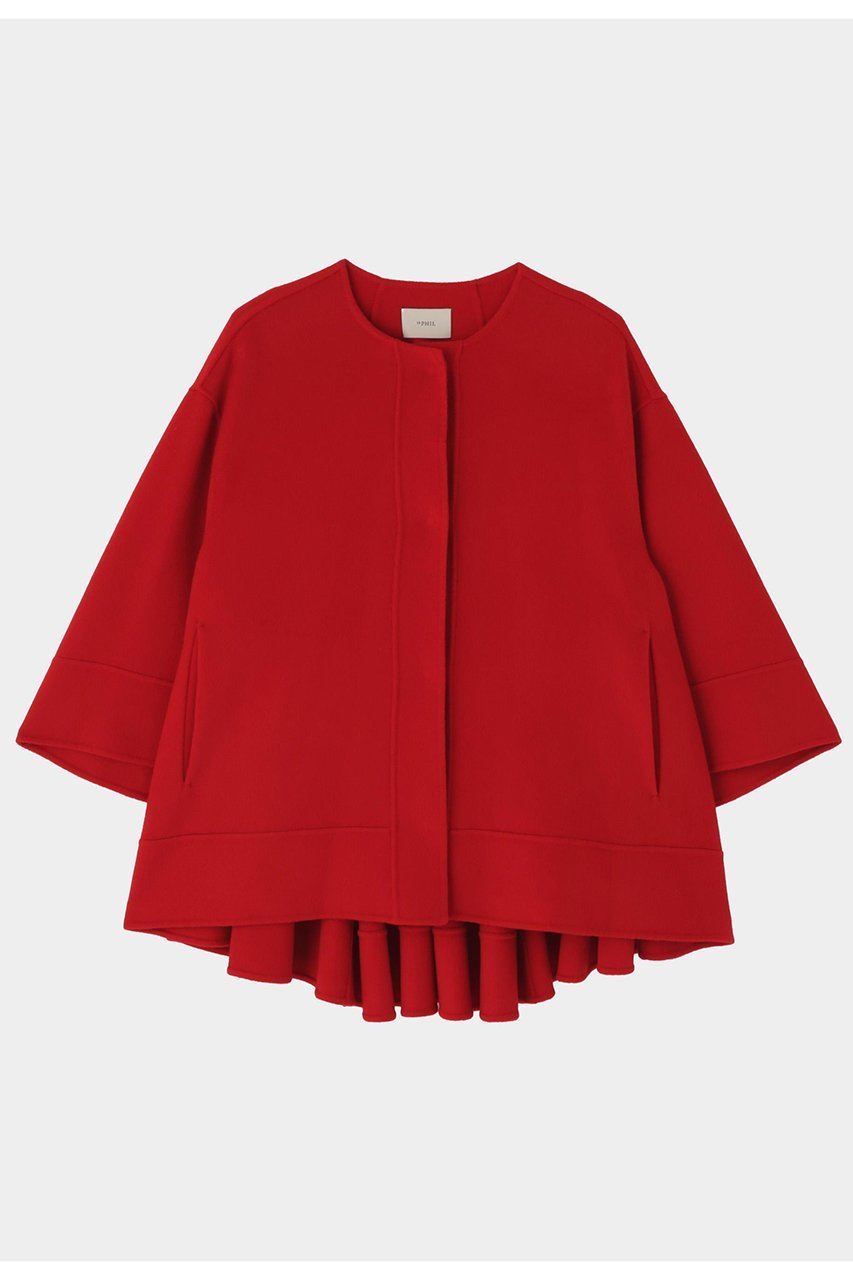 【ル フィル/LE PHIL】のピュアカシミアフレアコート インテリア・キッズ・メンズ・レディースファッション・服の通販 founy(ファニー) 　ファッション　Fashion　レディースファッション　Fashion for Women　アウター　Coat / Outerwear Collection　コート・ロングコート・ピーコート　Long Coats, Peacoats & More　ショート　Short, Short Length　ビッグ　Big, Oversized　新作・新入荷　New Arrivals / New In　レッド|ID: prp329100004878781 ipo3291000000036403746