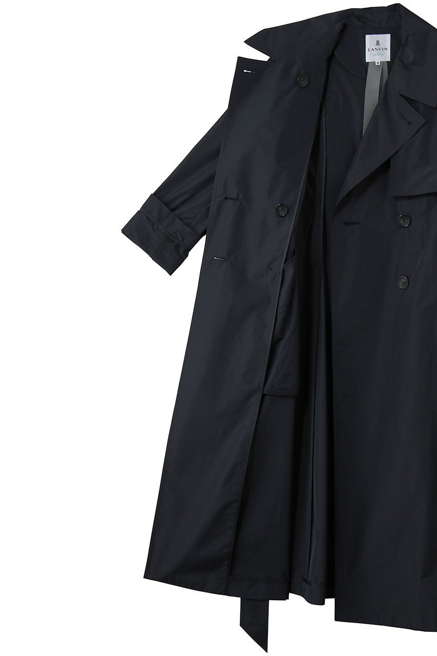 【ランバン オン ブルー/LANVIN en Bleu】のシルクシャンブレータフタトレンチコート 人気、トレンドファッション・服の通販 founy(ファニー) 　ファッション　Fashion　レディースファッション　Fashion for Women　アウター　Coat / Outerwear Collection　コート・ロングコート・ピーコート　Long Coats, Peacoats & More　トレンチコート / 春秋の定番アウター　Trench Coats　シルク　Silk, 100% Silk　リュクス　Luxury, Elegant, High-End, Chic　ロング　Long, Long-Length　再入荷　Restock / Back in Stock　定番　Standard, Basic Item　other-6|ID: prp329100004878793 ipo3291000000036403855
