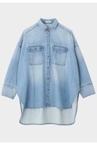 【ル フィル/LE PHIL】のウォッシュドデニムシャツA 人気、トレンドファッション・服の通販 founy(ファニー) ファッション Fashion レディースファッション Fashion for Women トップス・カットソー Cut & Sew Tops シャツ・ブラウス・オフィスカジュアル Elegant Blouses & Button-Ups ウォッシュ Washed Finish スリーブ Sleeve, Long Sleeve / Short Sleeve タートルネック Turtleneck, High Neck ダブル Double, Double-Breasted デニム Denim, Jeans Material ドレープ Drape, Draping Fabric バランス Balance, Style Balance フォルム Silhouette, Form ヘムライン Hemline, Bottom Cut ポケット Pocket, Pocket Detail ヨーク Yoke, Yoke Design ラウンド Round, Round Neck ロング Long, Long-Length 再入荷 Restock / Back in Stock thumbnail ブルー|ID: prp329100004878796 ipo3291000000036403932