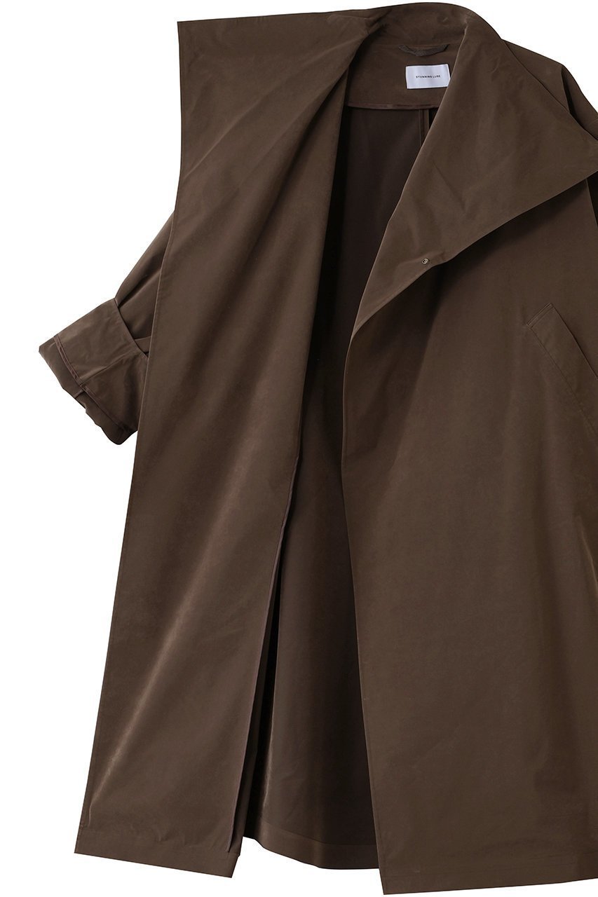 【スタニングルアー/STUNNING LURE】のrスエードタフタコート 人気、トレンドファッション・服の通販 founy(ファニー) 　ファッション　Fashion　レディースファッション　Fashion for Women　アウター　Coat / Outerwear Collection　コート・ロングコート・ピーコート　Long Coats, Peacoats & More　エレガント 上品　Elegant　スタンド　Stand Collar, Upright Stand　ピーチ　Peach, Soft Touch　モダン　Modern, Contemporary　ロング　Long, Long-Length　other-6|ID: prp329100004878803 ipo3291000000036404023