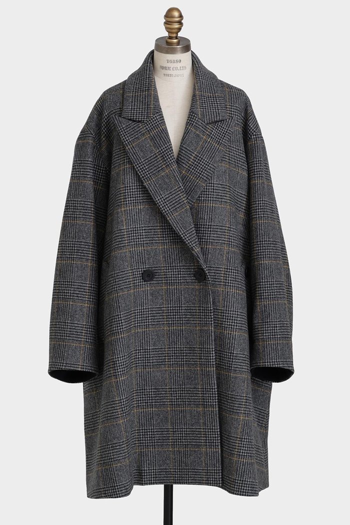 【ヒューエルミュージアム/hueLe Museum】の【hLM】ウールチェックコート インテリア・キッズ・メンズ・レディースファッション・服の通販 founy(ファニー) https://founy.com/ ファッション Fashion レディースファッション Fashion for Women アウター Coat / Outerwear Collection コート・ロングコート・ピーコート Long Coats, Peacoats & More クラシカル Classical, Vintage-Inspired チェスターコート Chester Coat, Long Coat チェック Check, Plaid, Tartan フォルム Silhouette, Form モダン Modern, Contemporary ロング Long, Long-Length エレガント 上品 Elegant 再入荷 Restock / Back in Stock |ID: prp329100004878805 ipo3291000000036404107