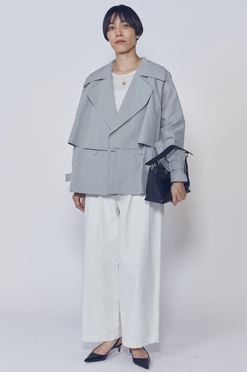 【プルミエ アロンディスモン/1er Arrondissement】のナイロンコート 人気、トレンドファッション・服の通販 founy(ファニー) 　ファッション　Fashion　レディースファッション　Fashion for Women　アウター　Coat / Outerwear Collection　コート・ロングコート・ピーコート　Long Coats, Peacoats & More　ショート　Short, Short Length　タンブラー　Tumbler, Travel Mug　トレンチ　Trench, Trench Coat　フォルム　Silhouette, Form　新作・新入荷　New Arrivals / New In　other-2|ID: prp329100004878812 ipo3291000000036404187