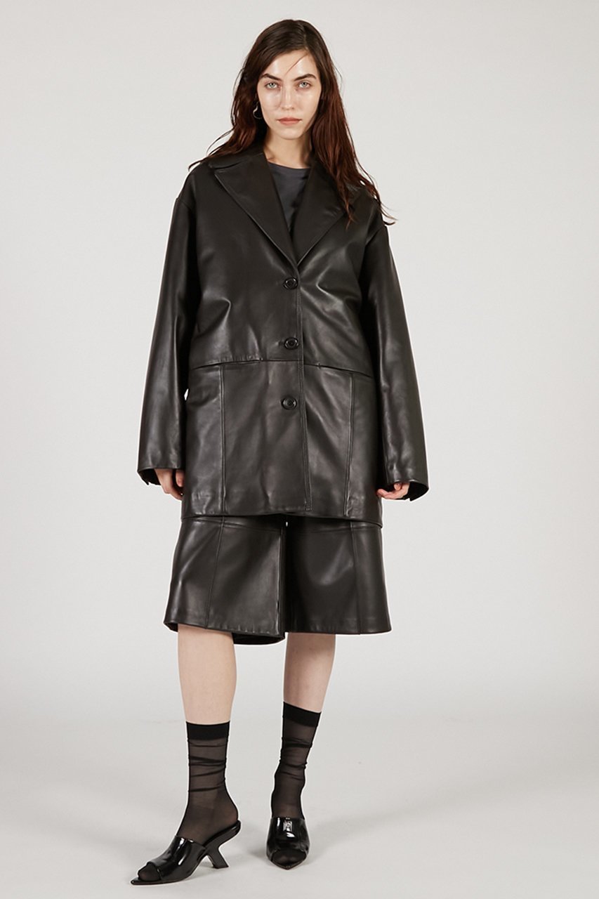 【プランク プロジェクト/PRANK PROJECT】のオーバーカラーシープレザージャケットコート / Overcoat Leather Jacket Coat 大人の最旬トレンドファッション＆コーディネート founy(ファウニー) 　ファッション　Fashion　レディースファッション　Fashion for Women　アウター　Coat / Outerwear Collection　コート・ロングコート・ピーコート　Long Coats, Peacoats & More　レディースジャケット・軽アウター　Jackets　ショルダー　Shoulder, Shoulder Strap　ショート　Short, Short Length　ジャケット　Jacket, Outerwear　ビッグ　Big, Oversized　エレガント 上品　Elegant　冬　Winter / This Winter　other-8|ID: prp329100004878819 ipo3291000000036404258