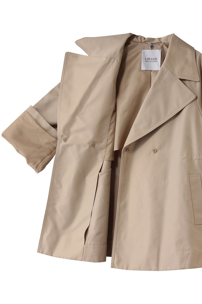 【アルアバイル/allureville】の【Loulou Willoughby】シャンブレーギャバミドルコート 人気、トレンドファッション・服の通販 founy(ファニー) 　ファッション　Fashion　レディースファッション　Fashion for Women　アウター　Coat / Outerwear Collection　コート・ロングコート・ピーコート　Long Coats, Peacoats & More　ドレープ　Drape, Draping Fabric　ミドル　Middle Length, Mid Height　ロング　Long, Long-Length　other-6|ID: prp329100004878833 ipo3291000000036404385