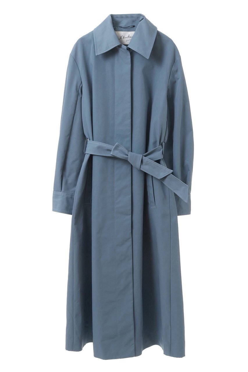 【マルティニーク/martinique】の【l heritage martinique】ハイカウントオックスステンカラーコート インテリア・キッズ・メンズ・レディースファッション・服の通販 founy(ファニー) 　ファッション　Fashion　レディースファッション　Fashion for Women　アウター　Coat / Outerwear Collection　コート・ロングコート・ピーコート　Long Coats, Peacoats & More　ヴィンテージ　Vintage Style　春　Spring　ギャザー　Gathered, Ruffled　クラシック　Classic, Timeless Style　コンパクト　Compact, Small Size　スタンダード　Standard, Basic　デニム　Denim, Jeans Material　トレンド　Trend, Trending Now　ロング　Long, Long-Length　ブルーグレー|ID: prp329100004878834 ipo3291000000036404406