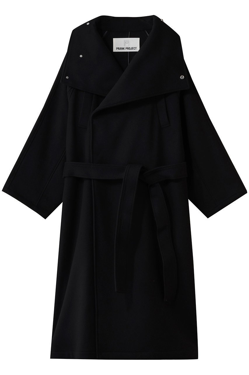 【プランク プロジェクト/PRANK PROJECT】のハイネックコート インテリア・キッズ・メンズ・レディースファッション・服の通販 founy(ファニー) ファッション Fashion レディースファッション Fashion for Women アウター Coat / Outerwear Collection コート・ロングコート・ピーコート Long Coats, Peacoats & More ハイネック High Neck, Mock Neck フロント Front, Front Design マニッシュ Mannish, Boyish メルトン Melton, Heavy Wool ロング Long, Long-Length BLK(ブラック)|ID: prp329100004878850 ipo3291000000036404572
