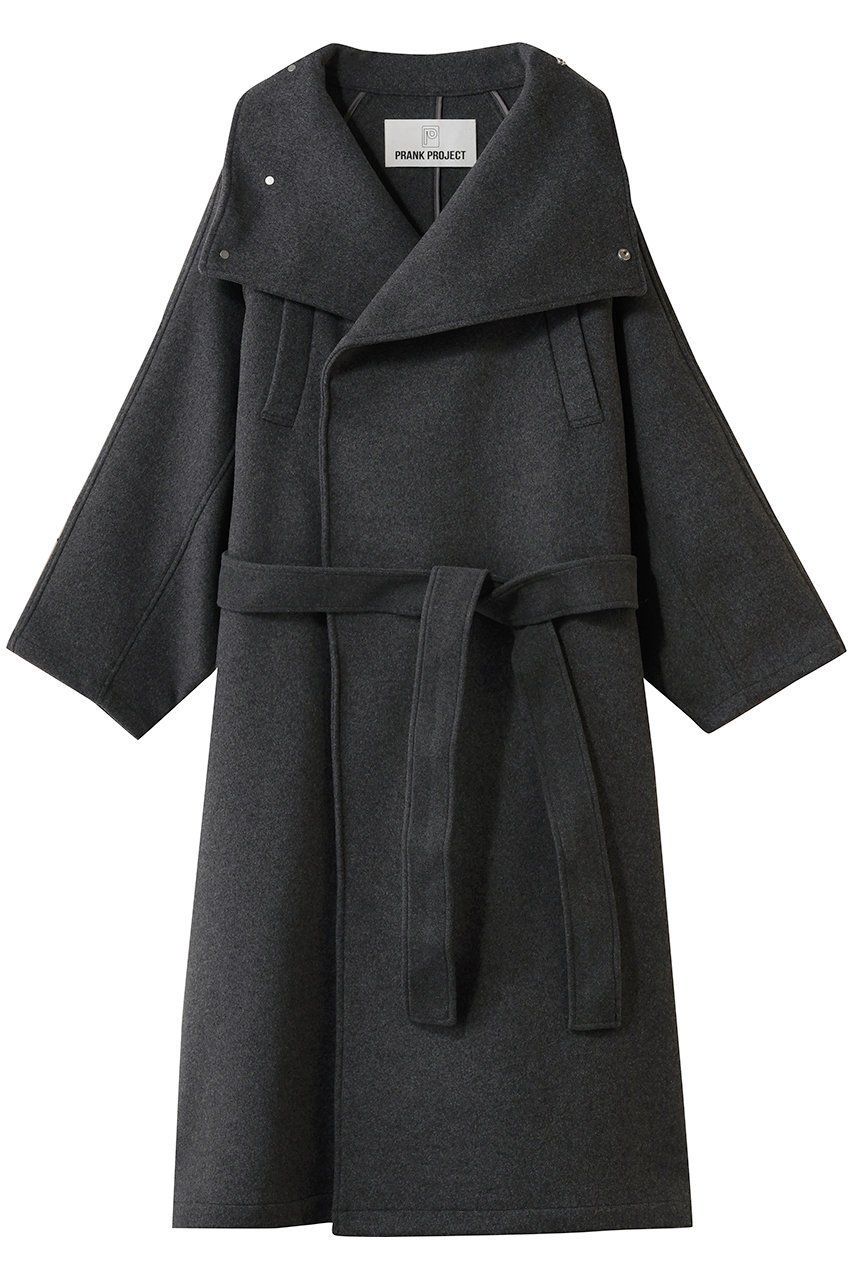 【プランク プロジェクト/PRANK PROJECT】のハイネックコート インテリア・キッズ・メンズ・レディースファッション・服の通販 founy(ファニー) ファッション Fashion レディースファッション Fashion for Women アウター Coat / Outerwear Collection コート・ロングコート・ピーコート Long Coats, Peacoats & More ハイネック High Neck, Mock Neck フロント Front, Front Design マニッシュ Mannish, Boyish メルトン Melton, Heavy Wool ロング Long, Long-Length GRY(グレー)|ID: prp329100004878850 ipo3291000000036404573