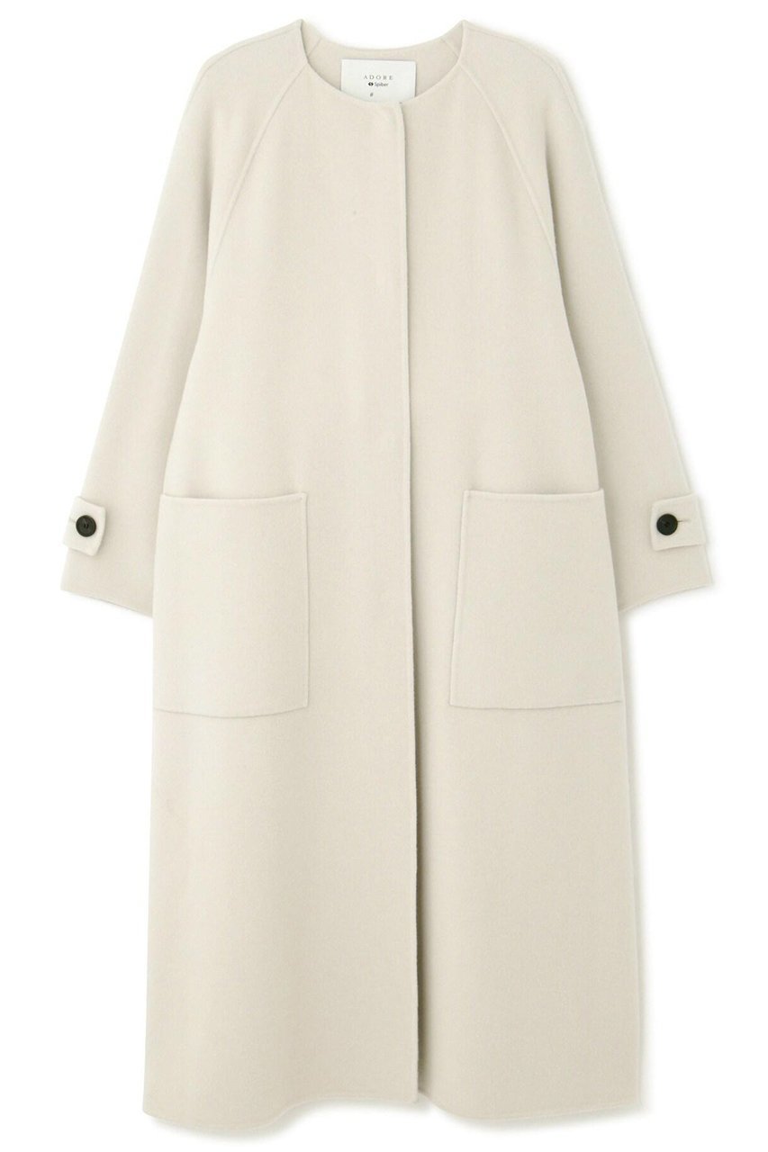 【アドーア/ADORE】のインビジブルアウター 人気、トレンドファッション・服の通販 founy(ファニー) 　ファッション　Fashion　レディースファッション　Fashion for Women　アウター　Coat / Outerwear Collection　コート・ロングコート・ピーコート　Long Coats, Peacoats & More　エレガント 上品　Elegant　パッチ　Patch, Appliqué　フロント　Front, Front Design　ポケット　Pocket, Pocket Detail　ヨーク　Yoke, Yoke Design　ロング　Long, Long-Length　other-2|ID: prp329100004878860 ipo3291000000036404674
