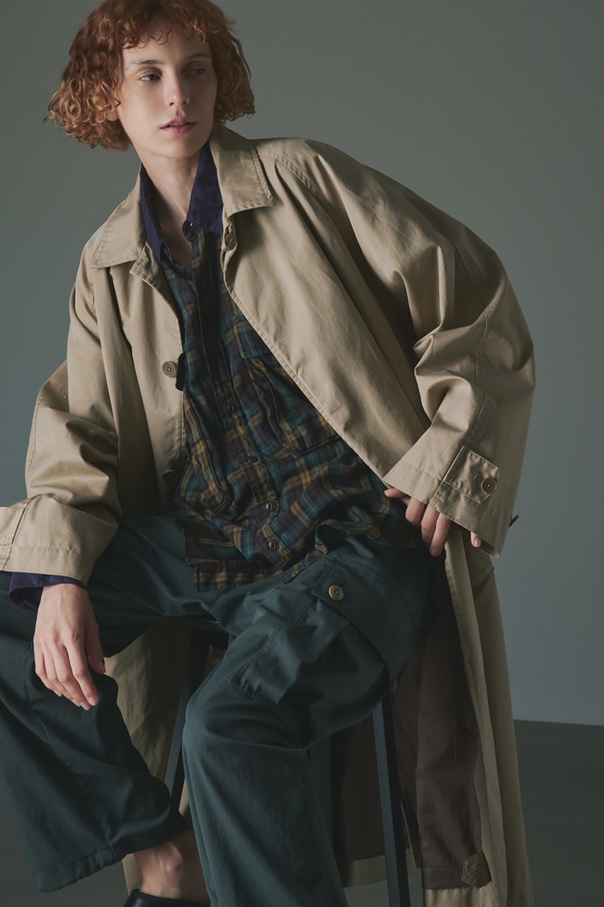 【キャサリンハムネット/KATHARINE HAMNETT LONDON】のガーメントウォッシュ バルマカーン コート 人気、トレンドファッション・服の通販 founy(ファニー) 　ファッション　Fashion　レディースファッション　Fashion for Women　アウター　Coat / Outerwear Collection　コート・ロングコート・ピーコート　Long Coats, Peacoats & More　クラシック　Classic, Timeless Style　スリーブ　Sleeve, Long Sleeve / Short Sleeve　ロング　Long, Long-Length　定番　Standard, Basic Item　other-8|ID: prp329100004878865 ipo3291000000036404739