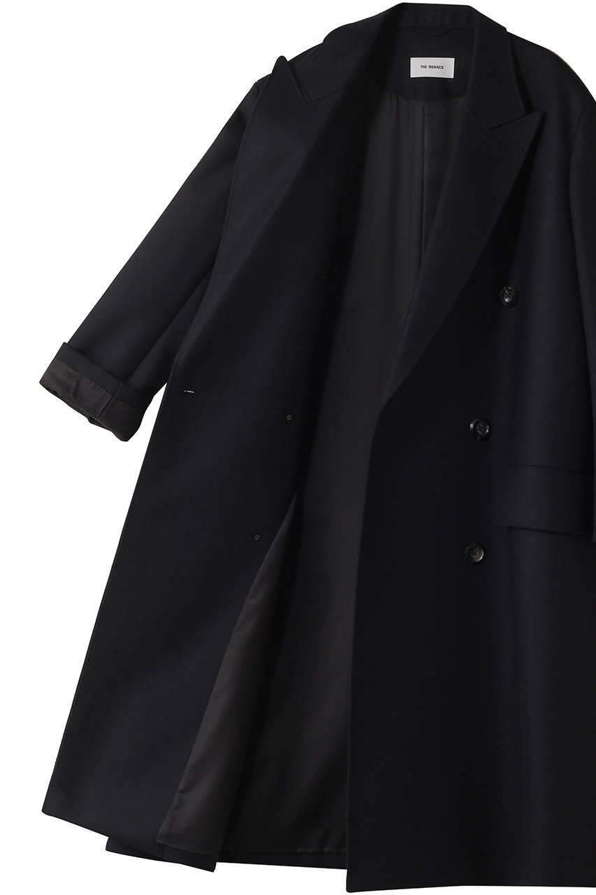【ザ リラクス/THE RERACS】のダブルピークドテーラードコート 人気、トレンドファッション・服の通販 founy(ファニー) 　ファッション　Fashion　レディースファッション　Fashion for Women　アウター　Coat / Outerwear Collection　コート・ロングコート・ピーコート　Long Coats, Peacoats & More　クラシカル　Classical, Vintage-Inspired　スリット　Slit, Slit Detail　ダブル　Double, Double-Breasted　モダン　Modern, Contemporary　ロング　Long, Long-Length　A/W・秋冬　Autumn/Winter　other-6|ID: prp329100004878867 ipo3291000000036404766