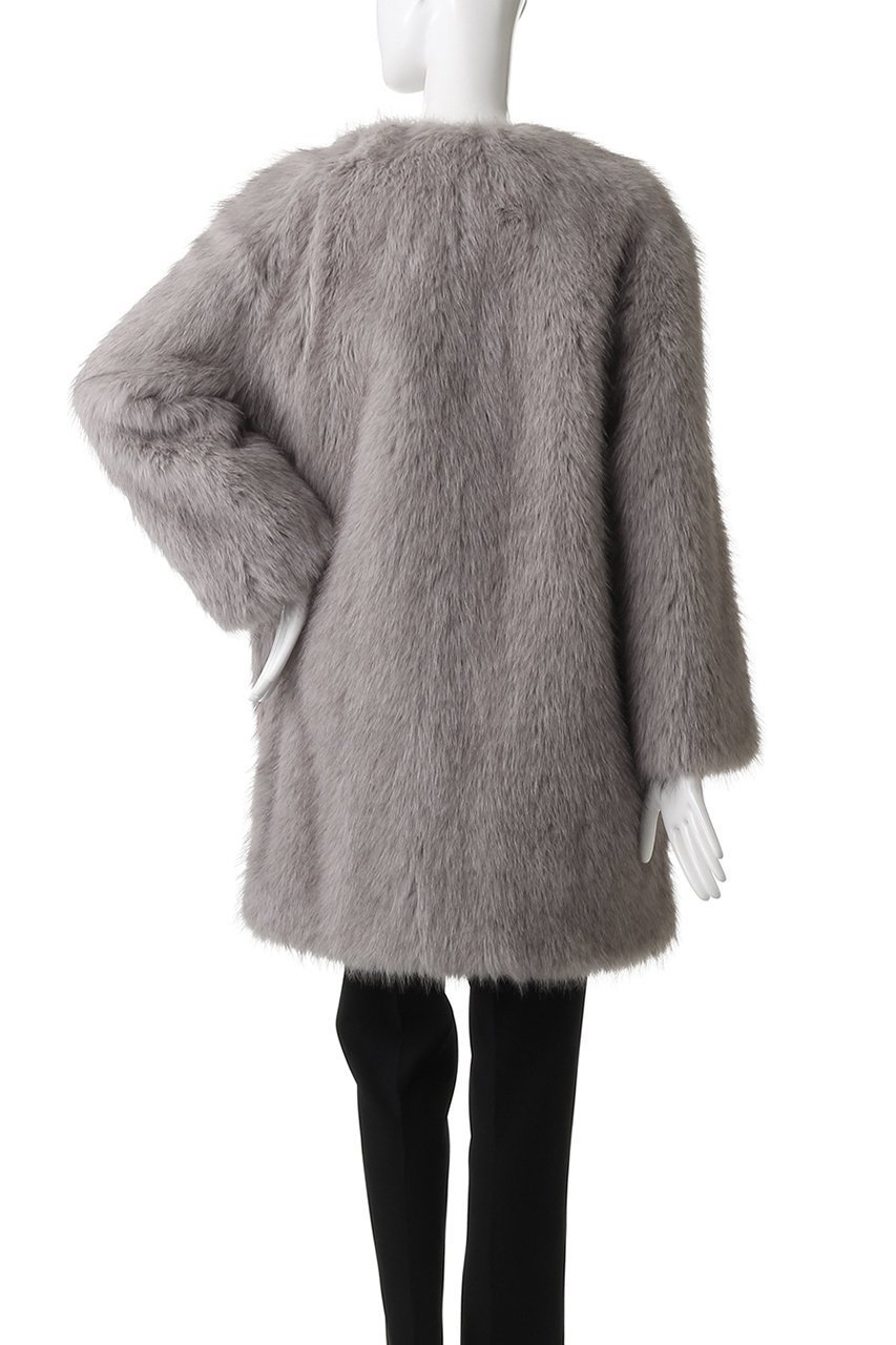 【マックスマーラ/Max Mara】の【Max Mara Studio】EROS フェイクファー ノーカラーコート 人気、トレンドファッション・服の通販 founy(ファニー) 　ファッション　Fashion　レディースファッション　Fashion for Women　アウター　Coat / Outerwear Collection　コート・ロングコート・ピーコート　Long Coats, Peacoats & More　パーティ　Party, Party Style　フェイクファー　Faux Fur, Imitation Fur　ロング　Long, Long-Length　A/W・秋冬　Autumn/Winter　other-4|ID: prp329100004878870 ipo3291000000036404793