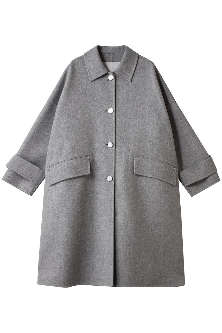 【マッキントッシュ/MACKINTOSH】のHUMBIE メタルボタン ダブルフェイス ロングコート インテリア・キッズ・メンズ・レディースファッション・服の通販 founy(ファニー) 　ファッション　Fashion　レディースファッション　Fashion for Women　アウター　Coat / Outerwear Collection　コート・ロングコート・ピーコート　Long Coats, Peacoats & More　クラシカル　Classical, Vintage-Inspired　シンプル　Simple, Minimal　ダブル　Double, Double-Breasted　デニム　Denim, Jeans Material　フェイス　Face, Facial Design　メタル　Metal, Metal Parts　モダン　Modern, Contemporary　ロング　Long, Long-Length　ライトグレー|ID: prp329100004878880 ipo3291000000036404882