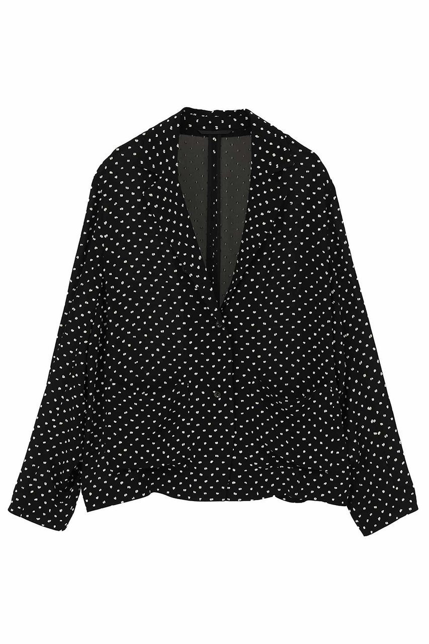 【マルティニーク/martinique】の【l heritage martinique】ドットカットジャガードジャケット(セットアップ可) インテリア・キッズ・メンズ・レディースファッション・服の通販 founy(ファニー) 　ファッション　Fashion　レディースファッション　Fashion for Women　アウター　Coat / Outerwear Collection　レディースジャケット・軽アウター　Jackets　おすすめ　Recommended / Our Picks　ジャカード／ジャガード　Jacquard, Woven Pattern　ジャケット　Jacket, Outerwear　スペシャル　Special, Limited Edition　セットアップ　Set-Up, Coordinated Outfit　ペンシル　Pencil, Pencil Skirt　新作・新入荷　New Arrivals / New In　ブラック×オフ|ID: prp329100004878887 ipo3291000000036405281