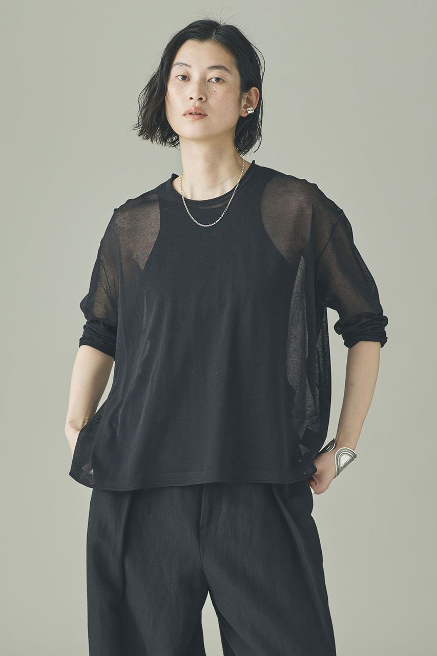 【カレンソロジー/Curensology】のシアーリラックスニットプルオーバー インテリア・キッズ・メンズ・レディースファッション・服の通販 founy(ファニー) ファッション Fashion レディースファッション Fashion for Women トップス・カットソー Cut & Sew Tops ニット Knit Tops & Sweaters カジュアルプルオーバー・ニットトップス Pullovers & Knit Tops / Casual Pullovers おすすめ Recommended / Our Picks インナー Innerwear キャミソール Camisole, Spaghetti Strap Top シアー Sheer, See-Through シンプル Simple, Minimal タンク Tank Top, Sleeveless Top デニム Denim, Jeans Material ボトム Bottoms, Lower Wear エレガント 上品 Elegant 夏 Summer 新作・新入荷 New Arrivals / New In ブラック|ID: prp329100004878892 ipo3291000000036405326