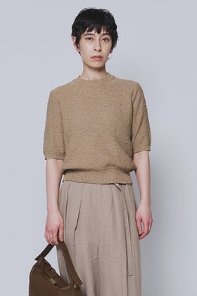 【プルミエ アロンディスモン/1er Arrondissement】 ラメノットコットンハーフスリーブニット人気、トレンドファッション・服の通販 founy(ファニー) ファッション Fashion レディースファッション Fashion for Women トップス・カットソー Cut & Sew Tops ニット Knit Tops & Sweaters カジュアルプルオーバー・ニットトップス Pullovers & Knit Tops / Casual Pullovers デニム Denim, Jeans Material ベーシック Basic, Essential ボトム Bottoms, Lower Wear ラグジュアリー Luxury, Elegant 半袖 Short Sleeve, Half Sleeve 新作・新入荷 New Arrivals / New In |ID:prp329100004878895