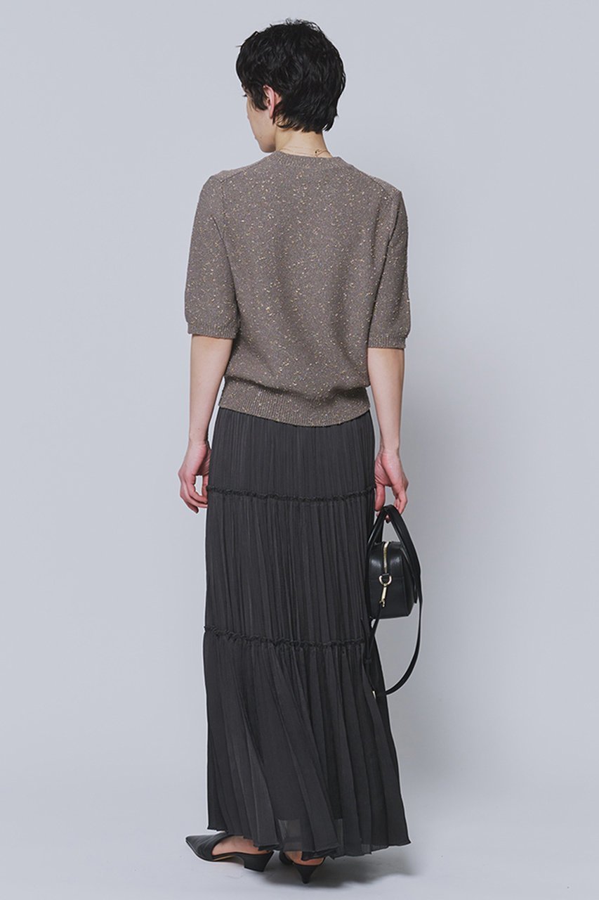 【プルミエ アロンディスモン/1er Arrondissement】のラメノットコットンハーフスリーブニット 人気、トレンドファッション・服の通販 founy(ファニー) 　ファッション　Fashion　レディースファッション　Fashion for Women　トップス・カットソー　Cut & Sew Tops　ニット　Knit Tops & Sweaters　カジュアルプルオーバー・ニットトップス　Pullovers & Knit Tops / Casual Pullovers　デニム　Denim, Jeans Material　ベーシック　Basic, Essential　ボトム　Bottoms, Lower Wear　ラグジュアリー　Luxury, Elegant　半袖　Short Sleeve, Half Sleeve　新作・新入荷　New Arrivals / New In　other-3|ID: prp329100004878895 ipo3291000000036405354