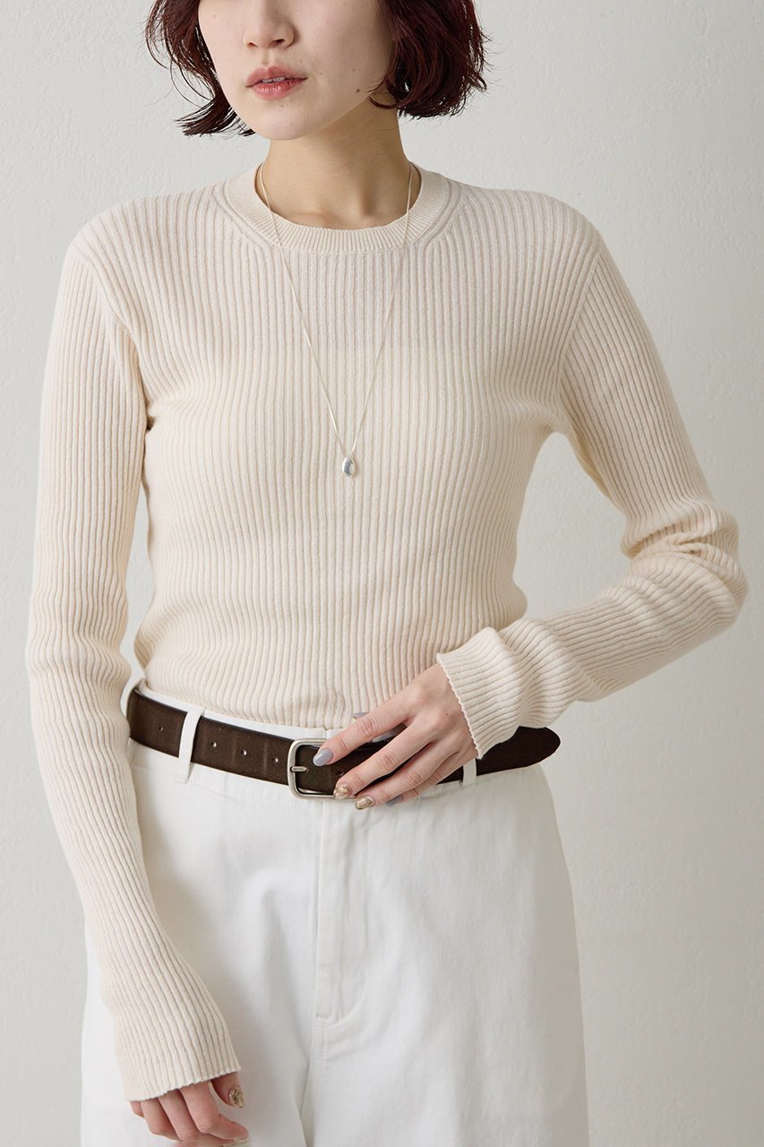 【ウィムガゼット/Whim Gazette】のホールガーメントRIBプルオーバー インテリア・キッズ・メンズ・レディースファッション・服の通販 founy(ファニー) 　ファッション　Fashion　レディースファッション　Fashion for Women　トップス・カットソー　Cut & Sew Tops　ニット　Knit Tops & Sweaters　カジュアルプルオーバー・ニットトップス　Pullovers & Knit Tops / Casual Pullovers　インナー　Innerwear　コンパクト　Compact, Small Size　ジャケット　Jacket, Outerwear　ホールガーメント　WholeGarment, Seamless Knit　エレガント 上品　Elegant　新作・新入荷　New Arrivals / New In　アイボリー|ID: prp329100004878896 ipo3291000000036405357
