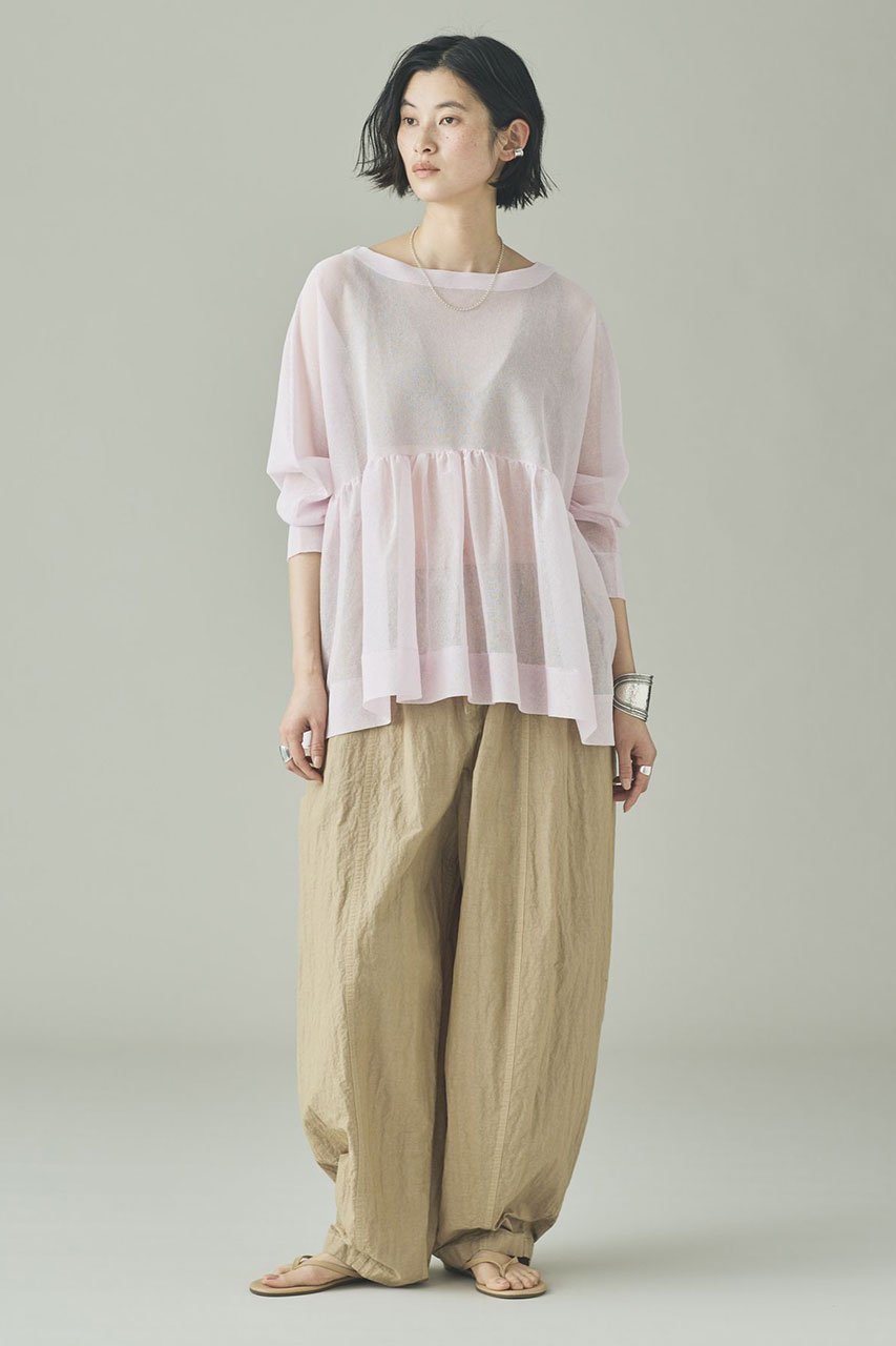 【カレンソロジー/Curensology】のシアーギャザーニットプルオーバー 人気、トレンドファッション・服の通販 founy(ファニー) 　ファッション　Fashion　レディースファッション　Fashion for Women　トップス・カットソー　Cut & Sew Tops　ニット　Knit Tops & Sweaters　カジュアルプルオーバー・ニットトップス　Pullovers & Knit Tops / Casual Pullovers　おすすめ　Recommended / Our Picks　アクセサリー　Fashion Accessories　インナー　Innerwear　ギャザー　Gathered, Ruffled　シアー　Sheer, See-Through　ジャケット　Jacket, Outerwear　ドレープ　Drape, Draping Fabric　エレガント 上品　Elegant　夏　Summer　新作・新入荷　New Arrivals / New In　春　Spring　S/S・春夏　SS, Spring/Summer, Warm Season　軽量　Lightweight, Ultra Light　other-5|ID: prp329100004878899 ipo3291000000036405397