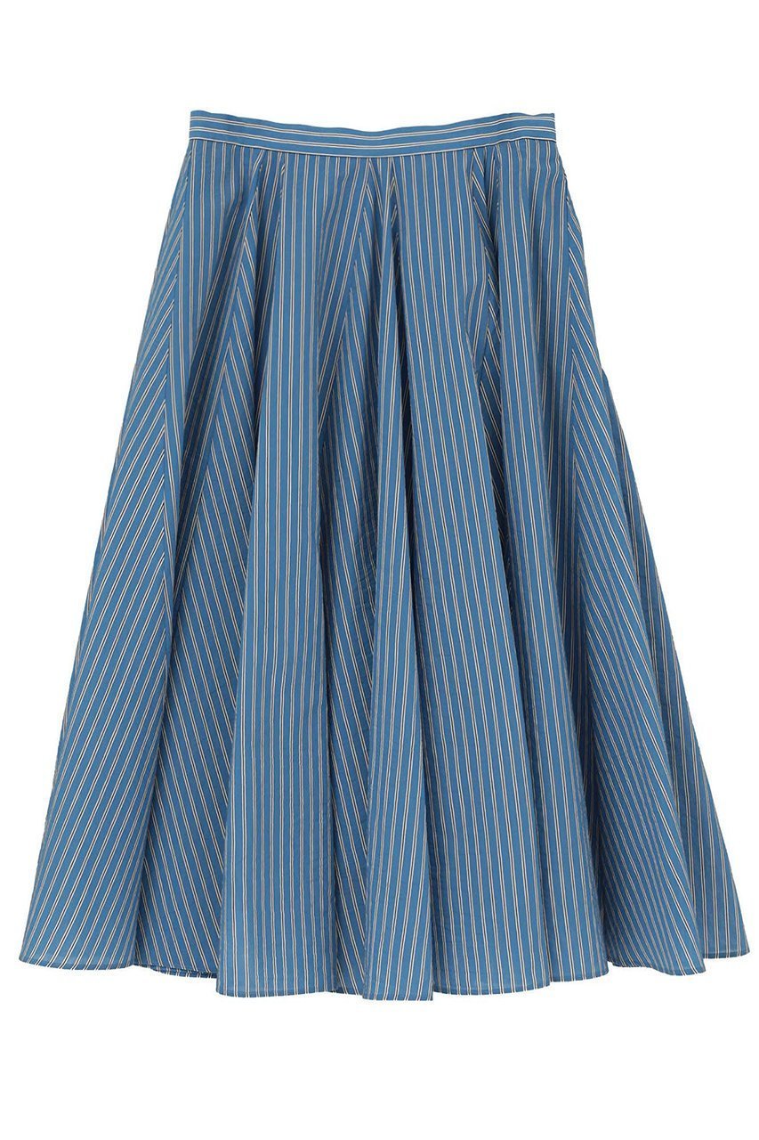 【マルティニーク/martinique】の【l heritage martinique】コージーストライプフレアミディスカート(セットアップ可) インテリア・キッズ・メンズ・レディースファッション・服の通販 founy(ファニー) 　ファッション　Fashion　レディースファッション　Fashion for Women　セットアップ　Matching Sets　スカート・ミニ/ミディ/マキシ　Skirts / Mini, Midi & Maxi Skirts　スカート　Skirts　ロングスカート　Long Skirts / Maxi & Midi Skirts　おすすめ　Recommended / Our Picks　クラシック　Classic, Timeless Style　ストライプ　Stripe, Striped Pattern　セットアップ　Set-Up, Coordinated Outfit　フレア　Flare, Flared　モダン　Modern, Contemporary　ロング　Long, Long-Length　新作・新入荷　New Arrivals / New In　ブルー|ID: prp329100004878912 ipo3291000000036405500