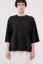 【ドメル/DOMELLE】のハイ ツイスト ジャージー Tシャツ 人気、トレンドファッション・服の通販 founy(ファニー) ファッション Fashion レディースファッション Fashion for Women トップス・カットソー Cut & Sew Tops シャツ・ブラウス・オフィスカジュアル Elegant Blouses & Button-Ups ロングTシャツ・Tシャツ Longline T-Shirts & Tees カットソー・ベーシックTシャツ Cut-and-Sewn Tops / Stretch Tees & Basics ショート Short, Short Length シンプル Simple, Minimal ストレート Straight, Straight Cut スリーブ Sleeve, Long Sleeve / Short Sleeve ツイスト Tweed, Tweed Fabric ツイード Twill, Twill Weave ビッグ Big, Oversized フォルム Silhouette, Form ミックス Mix, Mixed Style レース Lace, Lace Fabric 新作・新入荷 New Arrivals / New In thumbnail ブラック|ID: prp329100004878915 ipo3291000000036405520