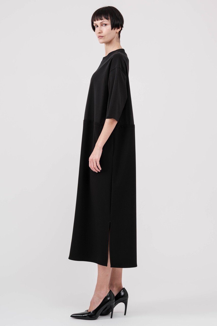 【ドメル/DOMELLE】のダブル マテリアル ドレス 人気、トレンドファッション・服の通販 founy(ファニー) 　ファッション　Fashion　レディースファッション　Fashion for Women　ワンピース　Dresses　フォーマル・パーティードレス・結婚式用ドレス　Elegant & Casual Dresses　チュニック　Tunic Tops & Dresses　シンプル　Simple, Minimal　ダブル　Double, Double-Breasted　チュニック　Tunic, Long Top　ドレス　Dress, One-Piece　ドレープ　Drape, Draping Fabric　リラックス　Relax, Relaxed Fit　ロング　Long, Long-Length　定番　Standard, Basic Item　新作・新入荷　New Arrivals / New In　other-3|ID: prp329100004878916 ipo3291000000036405531